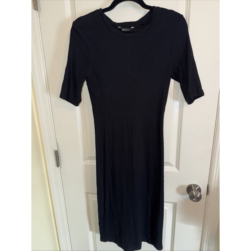 Women's Armani Exchange Ponte Knit Dress‎ Black Size Medium Bodycon Designer